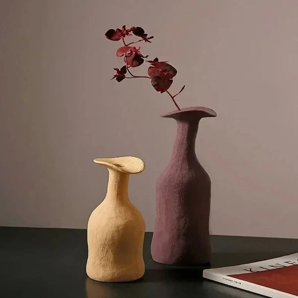 Vase Bouteille en Terre Cuite