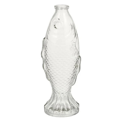 Vase Poisson en Verre Sculpté