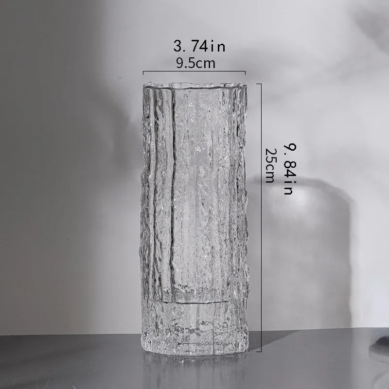 Vase Glacier en Verre Transparent